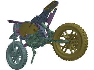 Lego Motorcycle 3D Model preview