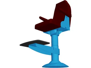Ship Captain Chair 3D Model preview