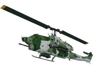 Bell AH-1W Super Cobra 3D Model preview