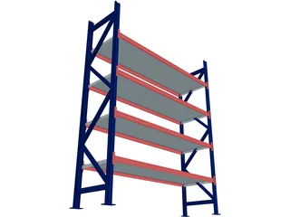 Industrial Shelf 3D Model preview