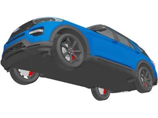 Ford Explorer ST (2020) 3D Model preview