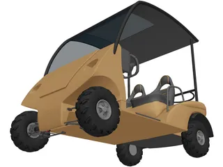 Golf Cart 3D Model preview