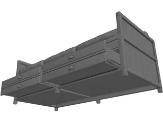 Leather Sofa 3D Model preview