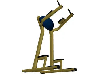 Leg Raise Machine 3D Model preview