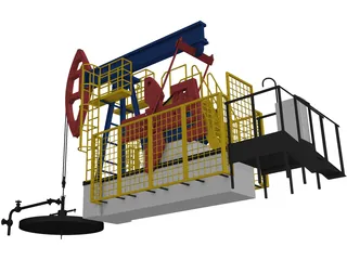 Arctic Oil Station 3D Model preview