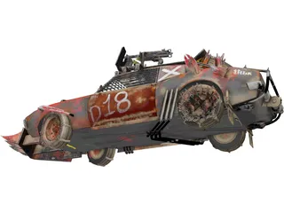 Zombie Car 3D Model preview
