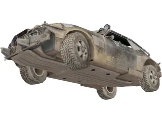 Zombie Car 3D Model preview