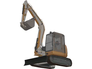 CASE CX80C Midi Excavator 3D Model preview