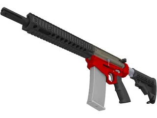 AR-15 3D Model preview