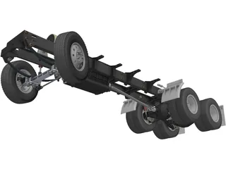 King Hauler Truck Chassis 3D Model preview