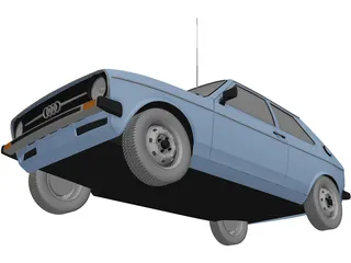 Audi 50 [Typ 86] (1974) 3D Model preview