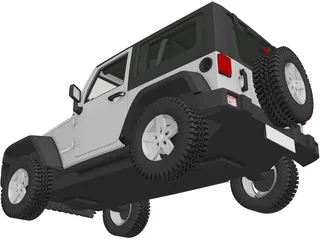 Jeep Wrangler Rubicon (2013) 3D Model preview