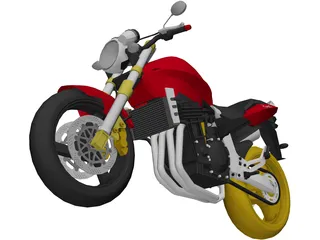 Honda Hornet CBF600 3D Model preview