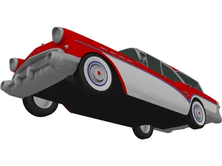 Buick Century Caballero Wagon (1957) 3D Model preview