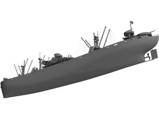 USS John W. Brown Liberty 3D Model preview