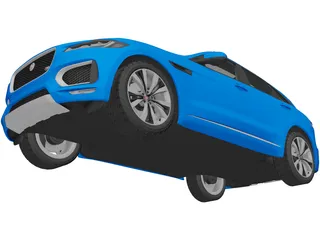 Jaguar F-Pace S (2017) 3D Model preview