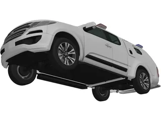 Holden Colorado SpaceCab Divisional Van (2018) 3D Model preview