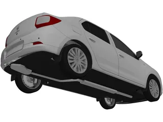 Renault Logan (2016) 3D Model preview