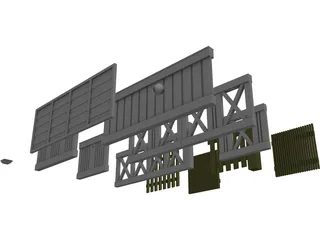 Fences Collection 3D Model preview