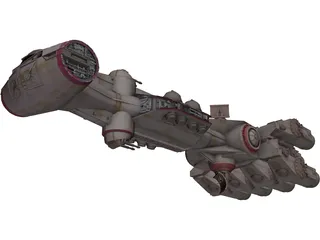 Star Wars Corvette 3D Model preview