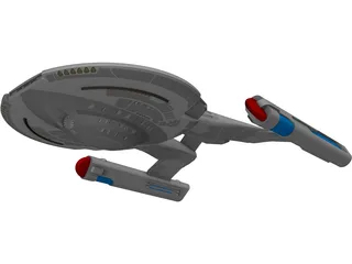 Star Trek Akira Class 3D Model preview