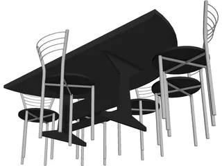 Poker Table 3D Model preview
