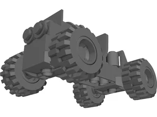 Little Toy Car 3D Model preview