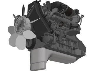 Toyota D4D Engine 3D Model preview