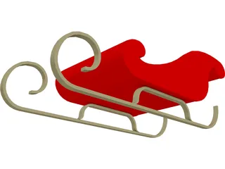Christmas Sledge 3D Model preview