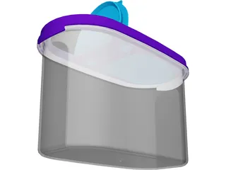 Tupperware Box 3D Model preview