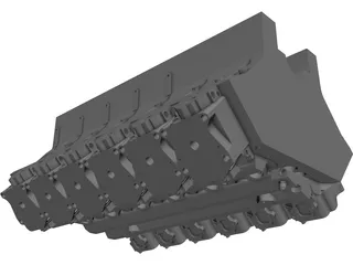 V12 Diesel Engine 3D Model preview