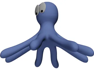 Cartoon Octopus 3D Model preview