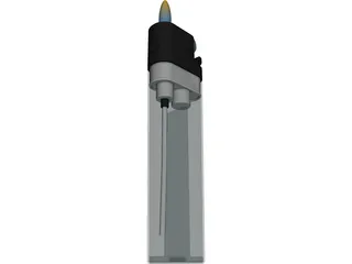 Plastic Lighter 3D Model preview