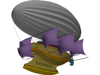Flying Dutchman 3D Model preview