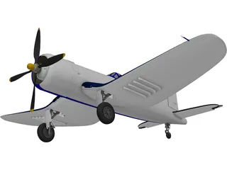 F4U Corsair 3D Model preview