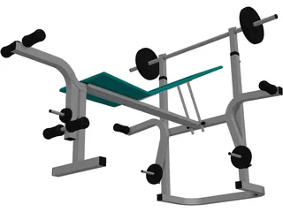 Bench Press 3D Model preview