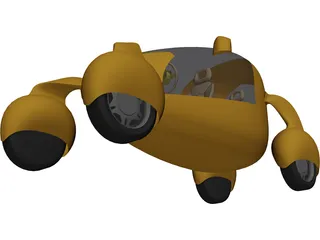 Electric Bubble Car 3D Model preview