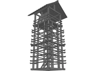 Lookout Seirou Tower 3D Model preview