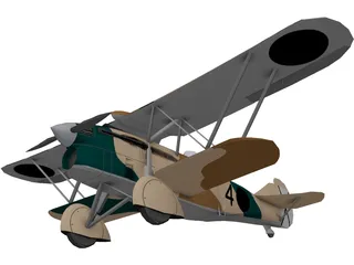 Fiat CR.32 3D Model preview