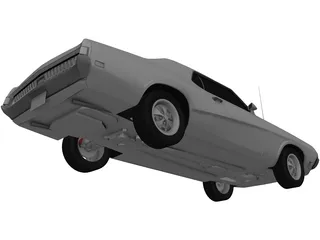 Mercury Cougar Eliminator (1970) 3D Model preview