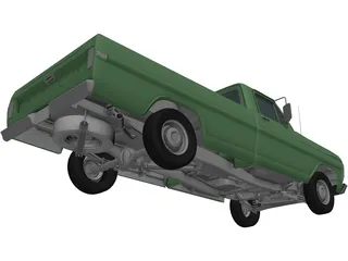 Ford F-100 (1970) 3D Model preview