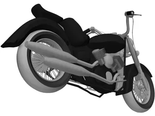 Yamaha Dragstar (2007) 3D Model preview