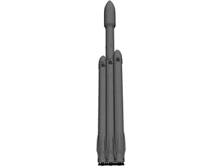 Falcon 9 Rocket 3D Model preview