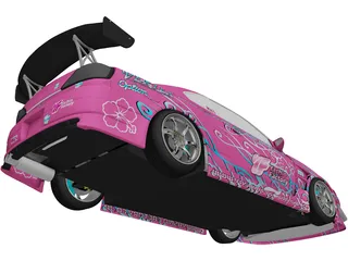 Nissan Silvia S15 Yashio Factory Drift 3D Model preview