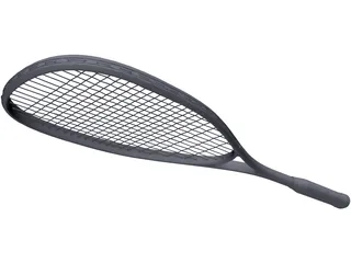 Squash Racket Dunlop 3D Model preview
