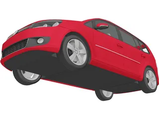 Volkswagen Touran (2011) 3D Model preview