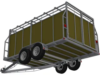 Stock Trailer 3D Model preview