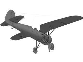 PZL P11 3D Model preview