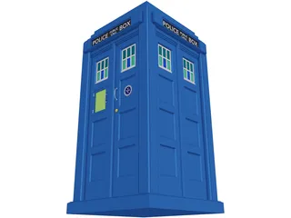 British Police Call Box 3D Model preview