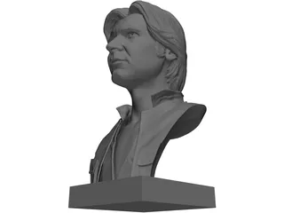 Han Solo Bust 3D Model preview